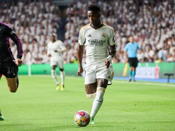 Vinicius Junior Real Madrid 7 on the ball, Real Madrid vs FC Bayern Muenchen, Champions League semi-final, second leg, season 2023 24, 8 5 2024, Real Madrid vs FC Bayern Muenchen, Champions League semi-final, second leg, season 2023 24, 8 5 2024, Copyright: xEibner-Pressefoto joergxNiebergax EP_JNL