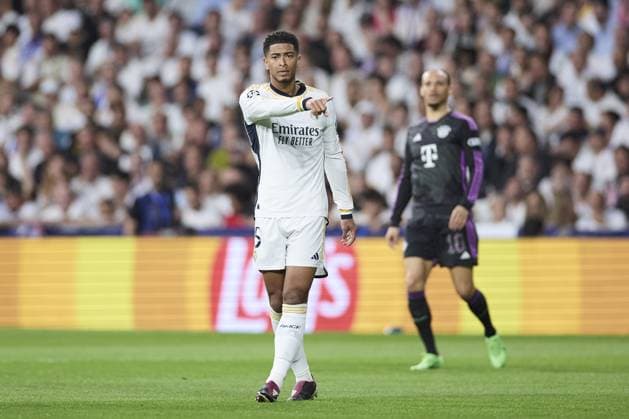 Jude Bellingham of Real Madrid CF reacts during the UEFA Champions League match between Real Madrid and Bayern Munich at Santiago Bernabeu Stadium on May 8, 2024 in Madrid, Spain. (Photo by: Ma de Gracia Jimenez) FOOTBALL : Real Madrid vs Bayern Munich- UEFA Champions League - 08 05 2024 LGM Panoramic 
