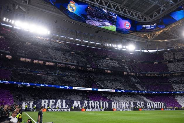 Sport Bilder des Tages Real Madrid fan display Real Madrid v Bayern Munich, UEFA Champions League, Semi-Final, Football, Santiago Bernabeu Stadium, Madrid, Spain - 08 May 2024  Copyright: xBaguxBlanco Shutterstockx 14469385x