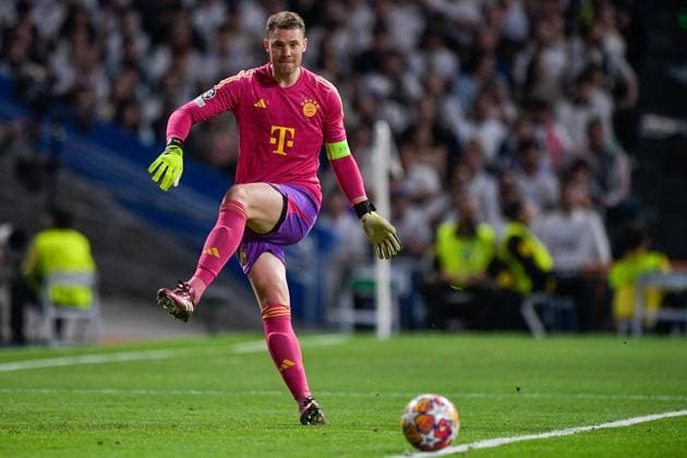 2024-05-08 Real Madrid v FC Bayern Munchen - Semi-final Second Leg - UEFA Champions League 2023 24 MADRID, SPAIN - MAY 8: Manuel Neuer of FC Bayern Munchen during the Semi-final Second Leg - UEFA Champions League 2023 24 match between Real Madrid and FC Bayern Munchen at Estadio Santiago Bernabeu on May 8, 2024 in Madrid, Spain. (Photo by Pablo Morano BSR Agency) Madrid Spain Content not available for redistribution in The Netherlands directly or indirectly through any third parties. Copyright: xBSRxAgencyx