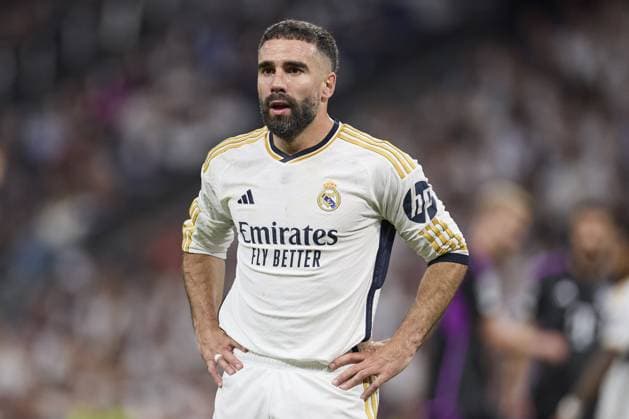 Daniel Carvajal of Real Madrid CF looks on during the UEFA Champions League match between Real Madrid and Bayern Munich at Santiago Bernabeu Stadium on May 8, 2024 in Madrid, Spain. (Photo by: LGM) FOOTBALL : Real Madrid vs Bayern Munich- UEFA Champions League - 08 05 2024 LGM Panoramic 