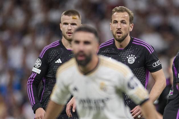 Harry Kane of FC Bayern Munich looks on during the UEFA Champions League match between Real Madrid and Bayern Munich at Santiago Bernabeu Stadium on May 8, 2024 in Madrid, Spain. (Photo by: LGM) FOOTBALL : Real Madrid vs Bayern Munich- UEFA Champions League - 08 05 2024 LGM Panoramic 
