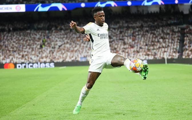 Vinicius Junior Real Madrid 7 , Real Madrid vs FC Bayern Muenchen, Champions League, semi-final, second leg, season 2023 24, 8 5 2024, Real Madrid vs FC Bayern Muenchen, Champions League, semi-final, second leg, season 2023 24, 8 5 2024, Madrid Copyright: xEibner-Pressefoto joergxNiebergax EP_JNL