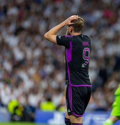 08 05 2024, Football UEFA Champions League 2023 2024 semi-final, Real Madrid FC Bayern Munich, at the Estadio Santiago Bernabeu, Madrid, Harry Kane FC Bayern Munich pensive