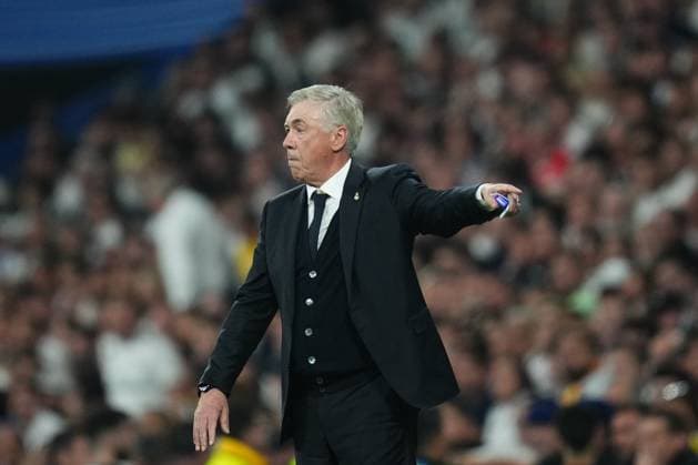 ESP: Real Madrid v FC Bayern Munchen. UEFA Champions League match. Semi-finals Real Madrid head coach Carlo Ancelotti during the UEFA Champions League match, Semi-finals, 2nd leg, between Real Madrid and FC Bayern Munchen played at Santiago Bernabeu Stadium on May 8, 2024 in Madrid Spain. kpng Copyright: xSergioxRuizx xPRESSINPHOTOx PS_240508_029