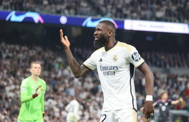 Antonio Ruediger Real Madrid 22 , Real Madrid vs FC Bayern Muenchen, Champions League semi-final, second leg, season 2023 24, 8 5 2024, Real Madrid vs FC Bayern Muenchen, Champions League semi-final, second leg, season 2023 24, 8 5 2024, Copyright: xEibner-Pressefoto joergxNiebergax EP_JNL