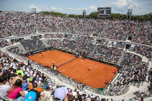 International Tennis match - Internazionali BNL d Italia Central court of Foro Italico, Internazionali tennis during Internazionali BNL d Italia, International Tennis match in Rome, Italy, May 09 2024 Rome Italy  Copyright: xIPAxSport ABACAx
