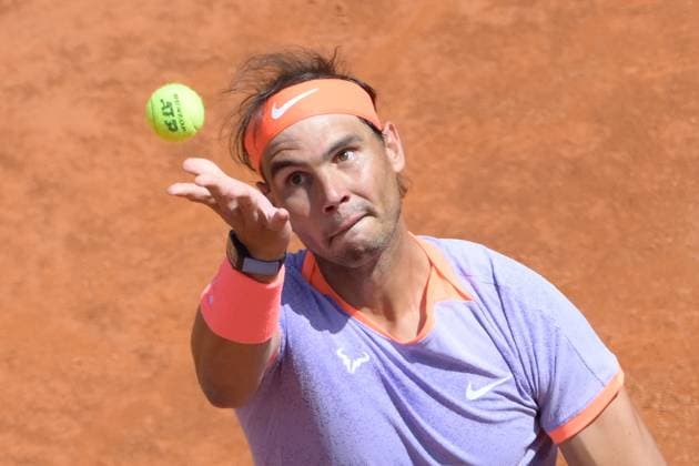 International Tennis match - Internazionali BNL d Italia Rafael Nadal (ESP) during the first round against Zizou Bergs (BEL) of the ATP, Tennis Herren Master 1000 Internazionali BNL D Italia tournament at Foro Italico on May 9, 2024 Fabrizio Corradetti LiveMedia Rome Italy  Copyright: xIPAxSport ABACAx