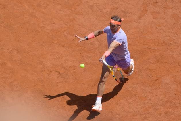 International Tennis match - Internazionali BNL d Italia Rafael Nadal (ESP) during the first round against Zizou Bergs (BEL) of the ATP, Tennis Herren Master 1000 Internazionali BNL D Italia tournament at Foro Italico on May 9, 2024 Fabrizio Corradetti LiveMedia Rome Italy  Copyright: xIPAxSport ABACAx
