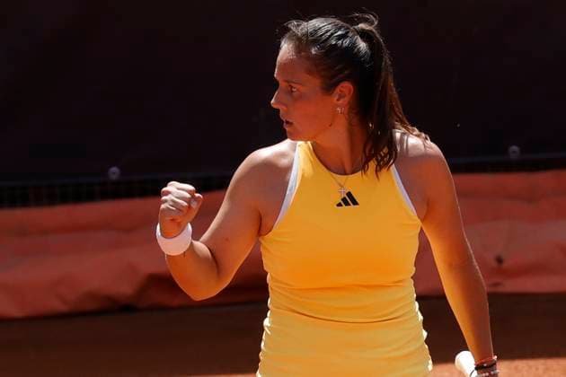 May 9, 2024, Rome, Lazio, Italy: Daria Kasatkina is playing during the first round match against Tatjana Maria (GER) on day Four of the Internazionali BNL D Italia 2024 at Foro Italico on May 09, 2024 in Rome, Italy. Rome Italy - ZUMAl131 20240509_zsp_l131_035 Copyright: xCiroxDexLucax