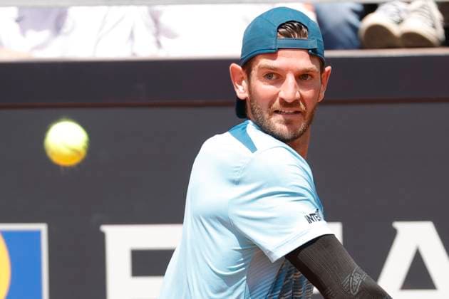 Internazionali BNL D Italia 2024 - Day Four Andrea Vavassori from Italy is playing in the first round match against Andrea Vavassori from Germany on day four of the Internazionali BNL D Italia at Foro Italico in Rome, Italy, on May 9, 2024. Rome Italy  Copyright: xCiroxDexLucax originalFilename:deluca-internaz240509_np3pj.jpg