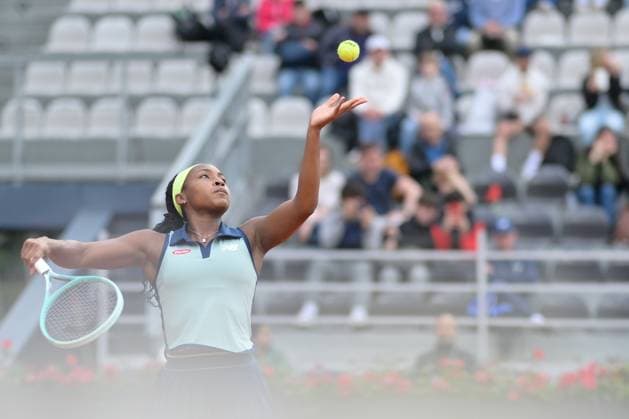 Coco Gauff (USA) during her match against Magdalena French (POL) at the Italian Open tennis tournament in Rome, Thursday, May 9, 2024.(Alfredo Falcone LaPresse)  Copyright: xAlfredoxFalcone LaPressex