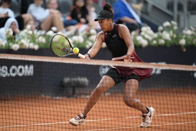 Naomi Osaka (JPN) during her match against Marta Kostyuk (UKR) at the Italian Open tennis tournament in Rome, Thursday, May 9, 2024.(Alfredo Falcone LaPresse)  Copyright: xAlfredoxFalcone LaPressex