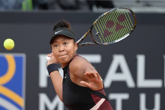 Naomi Osaka (JPN) during her match against Marta Kostyuk (UKR) at the Italian Open tennis tournament in Rome, Thursday, May 9, 2024.(Alfredo Falcone LaPresse)  Copyright: xAlfredoxFalcone LaPressex