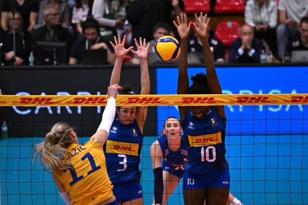 Actions game and players images between Italian Senior Women s national team, Nationalteam and Swedish Senior Women s National Team in the VOLLEYBALL - FRIENDLY MATCH - Test Match at PalaBancaSport di Piacenza - May 9, 2024 during Test Match - Italy Women vs Sweden, Volleyball Test Match in Piacenza, Italy, May 09 2024  Copyright: xDuilioxDellaxLibera IPAxSportx x xx IPA_45904723 IPA_Agency_IPA45904723