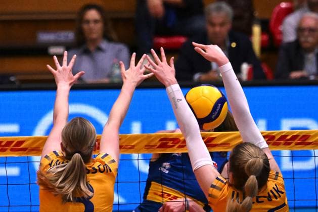 Actions game and players images between Italian Senior Women s national team, Nationalteam and Swedish Senior Women s National Team in the VOLLEYBALL - FRIENDLY MATCH - Test Match at PalaBancaSport di Piacenza - May 9, 2024 during Test Match - Italy Women vs Sweden, Volleyball Test Match in Piacenza, Italy, May 09 2024  Copyright: xDuilioxDellaxLibera IPAxSportx x xx IPA_45904751 IPA_Agency_IPA45904751