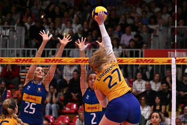 Actions game and players images between Italian Senior Women s national team, Nationalteam and Swedish Senior Women s National Team in the VOLLEYBALL - FRIENDLY MATCH - Test Match at PalaBancaSport di Piacenza - May 9, 2024 during Test Match - Italy Women vs Sweden, Volleyball Test Match in Piacenza, Italy, May 09 2024  Copyright: xDuilioxDellaxLibera IPAxSportx x xx IPA_45904815 IPA_Agency_IPA45904815