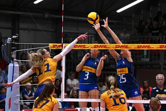 Actions game and players images between Italian Senior Women s national team, Nationalteam and Swedish Senior Women s National Team in the VOLLEYBALL - FRIENDLY MATCH - Test Match at PalaBancaSport di Piacenza - May 9, 2024 during Test Match - Italy Women vs Sweden, Volleyball Test Match in Piacenza, Italy, May 09 2024  Copyright: xDuilioxDellaxLibera IPAxSportx x xx IPA_45904817 IPA_Agency_IPA45904817