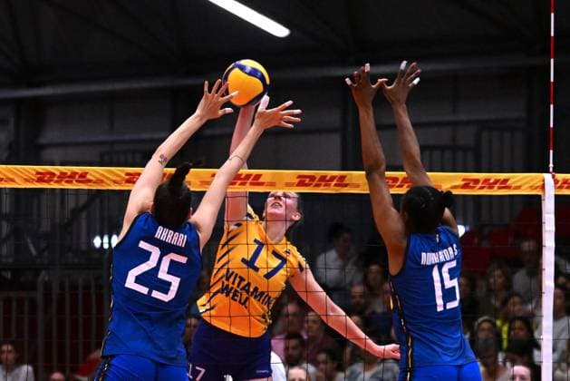 Actions game and players images between Italian Senior Women s national team, Nationalteam and Swedish Senior Women s National Team in the VOLLEYBALL - FRIENDLY MATCH - Test Match at PalaBancaSport di Piacenza - May 9, 2024 during Test Match - Italy Women vs Sweden, Volleyball Test Match in Piacenza, Italy, May 09 2024  Copyright: xDuilioxDellaxLibera IPAxSportx x xx IPA_45904823 IPA_Agency_IPA45904823