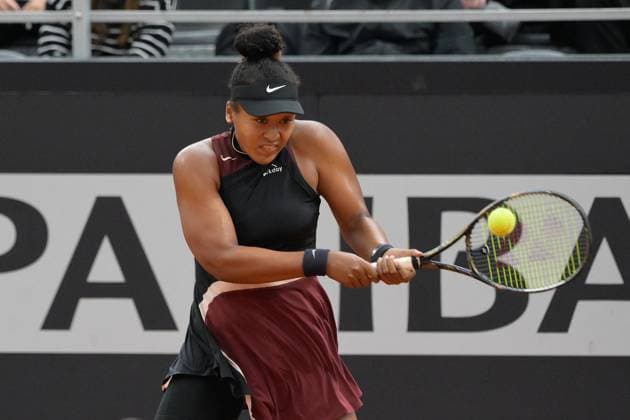 International Tennis match - Internazionali BNL d Italia Naomi Osaka (JPN) during the first round against Marta Kostyuk (UKR) of the WTA, Tennis Damen Master 1000 Internazionali BNL D Italia tournament at Foro Italico on May 9, 2024 Fabrizio Corradetti LiveMedia Rome Italy  Copyright: xIPAxSport ABACAx