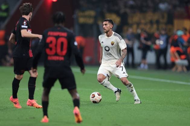 Lorenzo Pellegrini AS Roma at the Europa League semi-final second leg Bayer 04 Leverkusen AS Rome Copyright Thomas Pakusch Copyright: Thomas Pakusch
