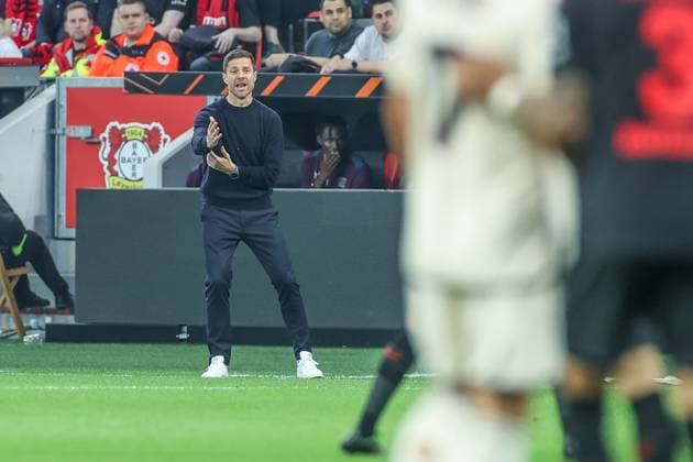 09 05 2024, Football, Season 2023 2024, Europa League, Semi-final, Bayer Leverkusen AS Roma, Coach Xabi Alonso Bayer Leverkusen Leverkusen BayArena NRW Germany xRHR PHOTO TRx Copyright: TimxRehbein RHR-FOTOx RHR-FOTO TR