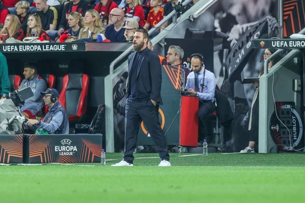 09 05 2024, Football, Season 2023 2024, Europa League, Semi-final, Bayer Leverkusen AS Roma, Head Coach Daniele de Rossi AS Roma Leverkusen BayArena NRW Germany xRHR PHOTO TRx Copyright: TimxRehbein RHR-FOTOx RHR-FOTO TR