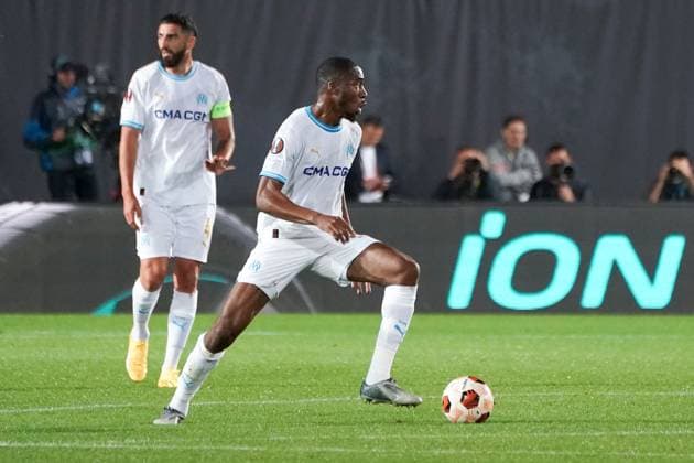Geoffrey Kondogbia (Olympique de Marseille) during the UEFA Europa League semifinal second leg match between Atalanta Bergame and Olympique de Marseille at Gewiss Stadium in Bergame. FOOTBALL : Atalanta Bergame vs Olympique de Marseille - Demi finale retour - Europa League - Marseille - 09 05 2024 NorbertScanella Panoramic 