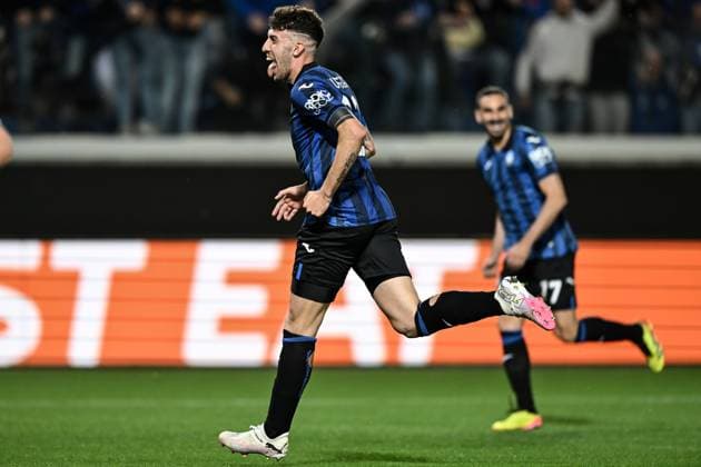 Db Bergamo 09 05 2024 - Europa League Atalanta-Olympique Marsiglia foto Daniele Buffa Image nella foto: esultanza gol Matteo Ruggeri 