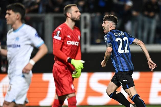 Sport Bilder des Tages Db Bergamo 09 05 2024 - Europa League Atalanta-Olympique Marsiglia foto Daniele Buffa Image nella foto: esultanza gol Matteo Ruggeri 