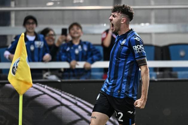 Db Bergamo 09 05 2024 - Europa League Atalanta-Olympique Marsiglia foto Daniele Buffa Image nella foto: esultanza gol Matteo Ruggeri 