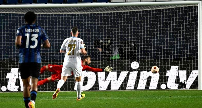 Foto IPP Paolo Bona Bergamo 09 05 2024 semifinale di ritorno UEFA Europa League di Calcio stagione 2023 2024 partita Atalanta-Marsiglia Nella foto Ademola Lookman segna il gol del 1-0 Italy Photo Press Worldwide Copyright italy Italy ITALY  Copyright: xR4924_italyphotopressx