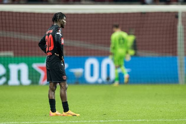 UEFA Europa League semi-final Bayer 04 Leverkusen vs AS Roma, 09 05 2024 Jeremie Frimpong Bayer 04 Leverkusen, 30 frustrated UEFA Europa League Bayer 04 Leverkusen AS Roma, Leverkusen, BayArena on 09 05 2024 Copyright: xBEAUTIFULxSPORTS Wunderlx