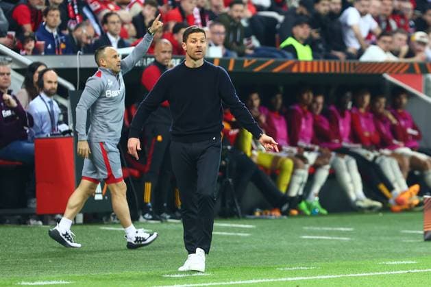 Bayer 04 Leverkusen vs AS Roma, Football, Europa League, Semifinal, Second leg, 09 05 2024 Head coach Xabi Alonso Bayer 04 Leverkusen Leverkusen NRW Germany Copyright: xkolbert-press AntxPalmerx