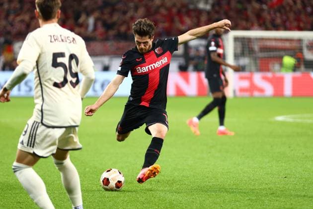Bayer 04 Leverkusen vs AS Roma, Football, Europa League, Semifinal, Second leg, 09 05 2024 Goal chance for Jonas Hofmann Bayer 04 Leverkusen Leverkusen NRW Germany Copyright: xkolbert-press AntxPalmerx