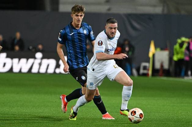 Atalanta BC v Olympique de Marseille: Semi-Final Second Leg - UEFA Europa League 2023 24 Jordan Veretout of Olympique Marseille is playing during the UEFA Europa League semi-finals second leg match between Atalanta BC and Olympique Marseille at Gewiss Stadium in Bergamo, Italy, on May 9, 2024. Bergamo Italy  Copyright: xTizianoxBallabiox originalFilename:ballabio-atalanta240509_nppGn.jpg