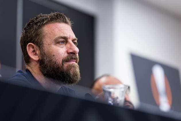 UEFA Europa League semi-final Bayer 04 Leverkusen vs AS Roma, 09 05 2024 Daniele de Rossi coach AS Roma in the press conference UEFA Europa League Bayer 04 Leverkusen AS Roma, Leverkusen, BayArena on 09 05 2024 Copyright: xBEAUTIFULxSPORTS Wunderlx
