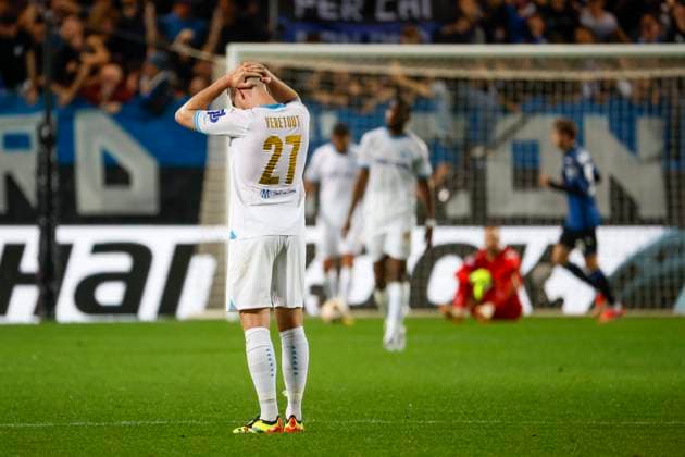 Football UEFA Europa League 1 2 finale retour Atalanta BC Bergame - Olympique de Marseille OM PHOTOPQR LA PROVENCE SPEICH Frederic ; Bergame ; 09 05 2024 ; Football : UEFA Europa League C3 demi finale Retour Match Atalanta BC - Olympique de Marseille OM au Gewiss Stadium de Bergame (Italie) DECEPTION OM VERETOUT Bergame Autre Autre France  Copyright: xPHOTOPQR LAxPROVENCE MAXPPPxSPEICHxFredericx 20240509PVL5015 20240509PVL5015