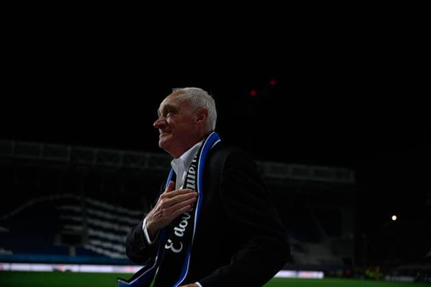 Atalanta BC v Olympique de Marseille: Semi-Final Second Leg - UEFA Europa League 2023 24 Antonio Percassi, president of Atalanta BC, is celebrating after a victory during the UEFA Europa League semi-finals second leg match between Atalanta BC and Olympique Marseille at Gewiss Stadium in Bergamo, Italy, on May 9, 2024. Bergamo Italy  Copyright: xTizianoxBallabiox originalFilename:ballabio-atalanta240509_np7u1.jpg