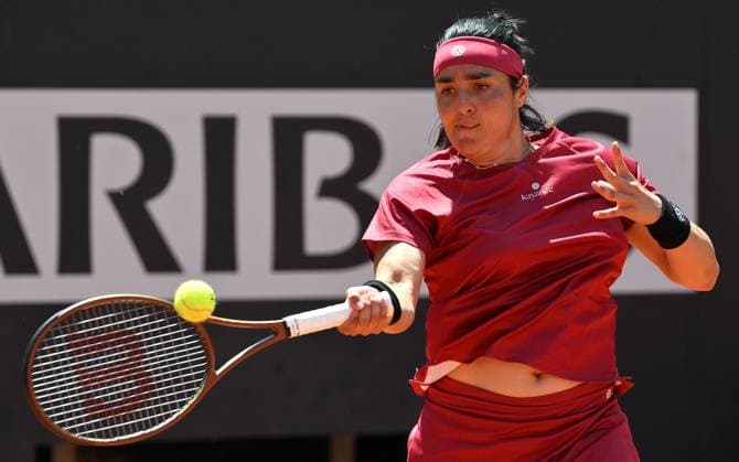 May 10, 2024, Rome: Ons Jabeur of Tunisia in action during her women s singles second round match against Sofia Kenin of USA at the Italian Open tennis tournament in Rome, Italy, 10 May 2024. ANSA ETTORE FERRARI Italian Open tennis tournament  - ZUMAa110 20240510_zaf_a110_032 Copyright: xEttorexFerrarix