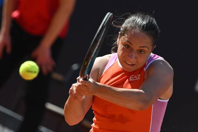 Elisabetta Cocciaretto during the match against Caroline Garcia at the Internazionali BNL d Italia 2024 tennis tournament at Foro Italico in Rome, Italy on May 10th, 2024. antoniettaxbaldassarre