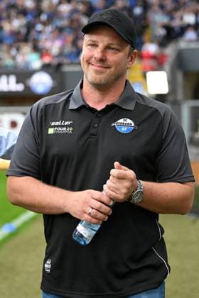 Paderborn, Home Deluxe Arena, 10 05 24, GER, Herren, 2 Bundesliga, Saison 2023 2024, SC Paderborn 07 Hamburger SV Bild Trainer Lukas KWASNIOK Paderborn Only for editorial use DFL regulations prohibit any use of photographs as image sequences and or quasi video NRW Germany
