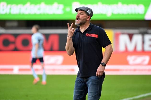 Paderborn, Home Deluxe Arena, 10 05 24, GER, Herren, 2 Bundesliga, Saison 2023 2024, SC Paderborn 07 Hamburger SV Bild Trainer Steffen BAUMGART Hamburg Only for editorial use DFL regulations prohibit any use of photographs as image sequences and or quasi video NRW Germany