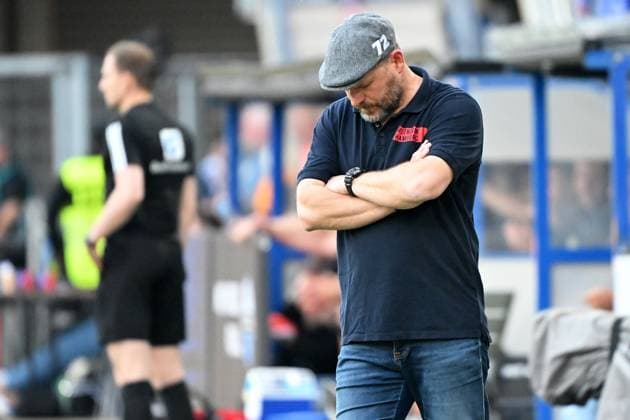Paderborn, Home Deluxe Arena, 10 05 24, GER, Herren, 2 Bundesliga, Saison 2023 2024, SC Paderborn 07 Hamburger SV Bild Trainer Steffen BAUMGART Hamburg Only for editorial use DFL regulations prohibit any use of photographs as image sequences and or quasi video NRW Germany