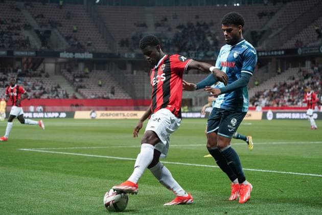Mohamed-Ali Cho (OGC Nice) - Christopher Operi (Le Havre AC) FOOTBALL : OGC Nice vs Le Havre - Ligue 1 Uber Eats - Nice - 10 05 2024 NorbertScanella Panoramic 