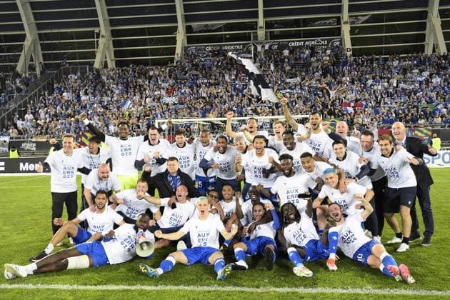 Football, AJ Auxerre celebrates Ligue 2 championship