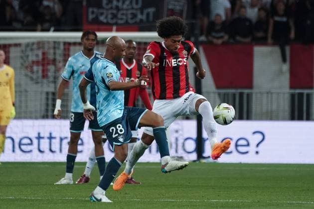 AndrÃ Ayew (Le Havre AC) - Dante (OGC Nice) FOOTBALL : OGC Nice vs Le Havre - Ligue 1 Uber Eats - Nice - 10 05 2024 NorbertScanella Panoramic 