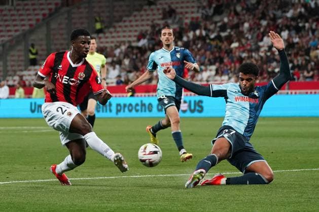 Mohamed-Ali Cho (OGC Nice) - Christopher Operi (Le Havre AC) FOOTBALL : OGC Nice vs Le Havre - Ligue 1 Uber Eats - Nice - 10 05 2024 NorbertScanella Panoramic 