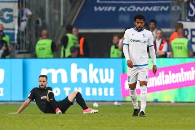Xavier Amaechi 1 FC Magdeburg,20 2 Soccer Bundesliga Season 2023 2024 1 FC Magdeburg vs SpVgg Greuther Fürth at the MDCC Arena in Magdeburg Action,Soccer,Man,Men,Germany,10 05 2024