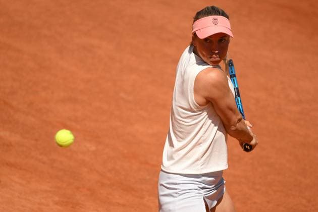 Yulia Putintseva of Kazakistan during the match against Iga Swiatek of Poland at the Internazionali BNL d Italia 2024 tennis tournament at Foro Italico in Rome, Italy on May 11th, 2024. antoniettaxbaldassarre